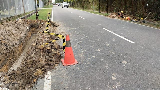 Galian kabel depan Main Substation