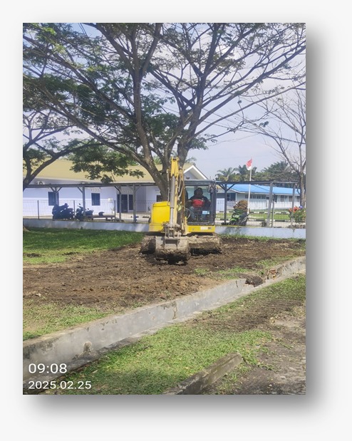 Penimbunan Galian Kabel TM dan FO area Mess Perwira menuju New skatek 45