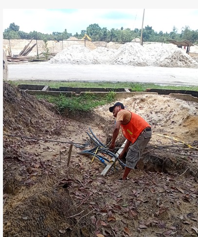 Pekerjaan Penarikan Kabel FO area New skatek 45 ke SQ 16