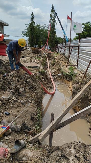 Penarikan kabel TM dari Power House Simulator ke Power house SQ16