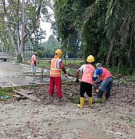 Penarikan kabel FO area SQ 12