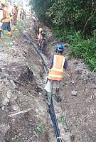 Gelaran pipa HDPE area SQ 16