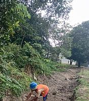 Perapihan bekas galian kabel TM dan FO area SQ 16